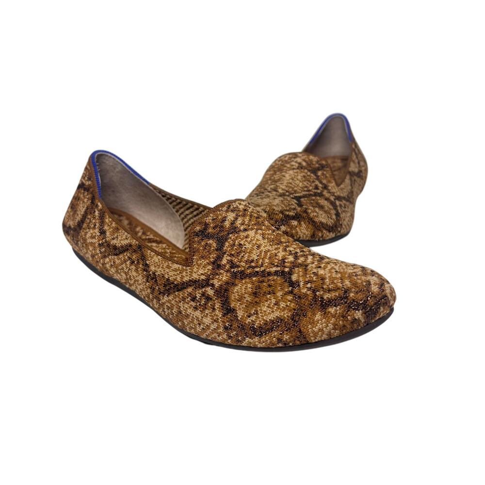 Rothy’s The Loafer Bronze Python Slip On 9